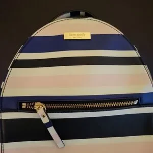 kate spade | Bags | Kate Spade Striped Backpack With Gold  display picture 2